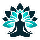Lotus Yoga Sport Sticker 4 Inch — Waterproof Vinyl Decal Meditation Zen Balance 8