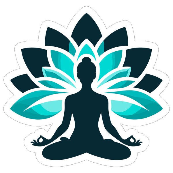 Lotus Yoga Sport Sticker 4 Inch — Waterproof Vinyl Decal Meditation Zen Balance