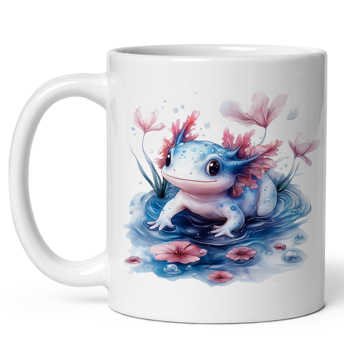 Axolotl Coffee Mug 11oz — Ceramic Cute Walking Fish Salamander Mug