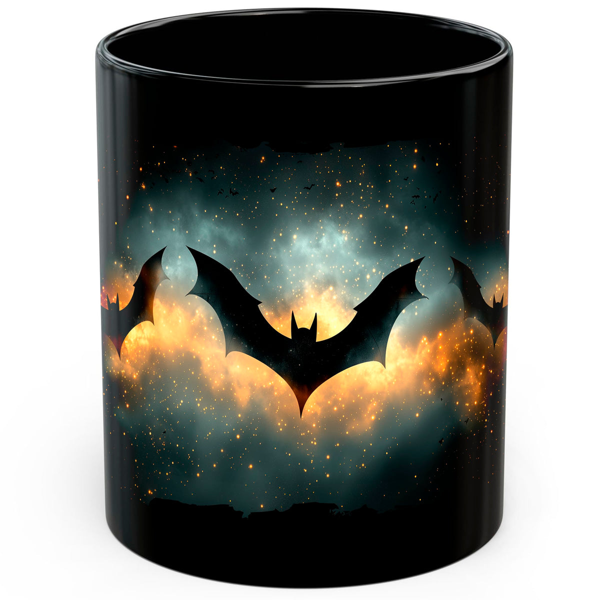 Bat Mug 11oz — Black Ceramic Nocturnal Flying Mammal Coffee Mug