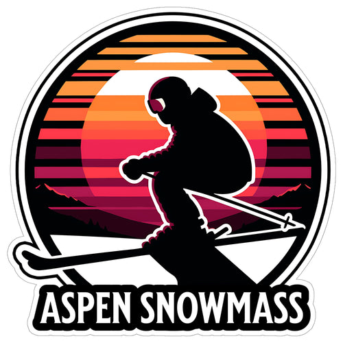 Aspen Snowmass Sticker 4 Inch City Travel Souvenir Destination - Waterproof Vinyl Decal for Laptop Water Bottle Car Tumbler - Durable Aesthetic Long-Lasting Stickers for Adults ID44990