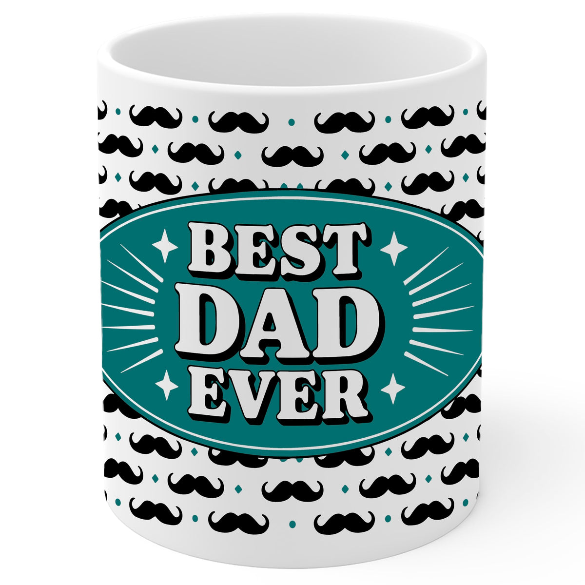 Best Dad Ever Coffee Mug 11oz — White Ceramic Father's Day Gift Mug