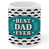 Best Dad Ever Coffee Mug 11oz — White Ceramic Father's Day Gift Mug 1