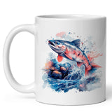 Salmon Coffee Mug 11oz — Ceramic Salmon Fishing Gift Mug 1