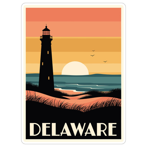 Delaware State Sticker 4 Inch - Waterproof Vinyl Decal for Laptop Water Bottle Car Tumbler Window - Durable Aesthetic Long-Lasting Stickers for Adults ID44990