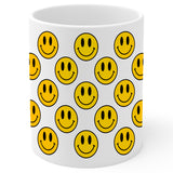 Smiling Face Mug 11oz — White Ceramic Happy Emoji Coffee Mug 1