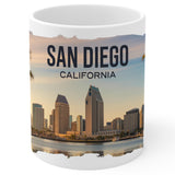 San Diego California Mug 11oz — White Ceramic America's Finest City Coffee Mug 1