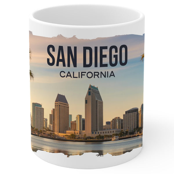 San Diego California Mug 11oz — White Ceramic America's Finest City Coffee Mug