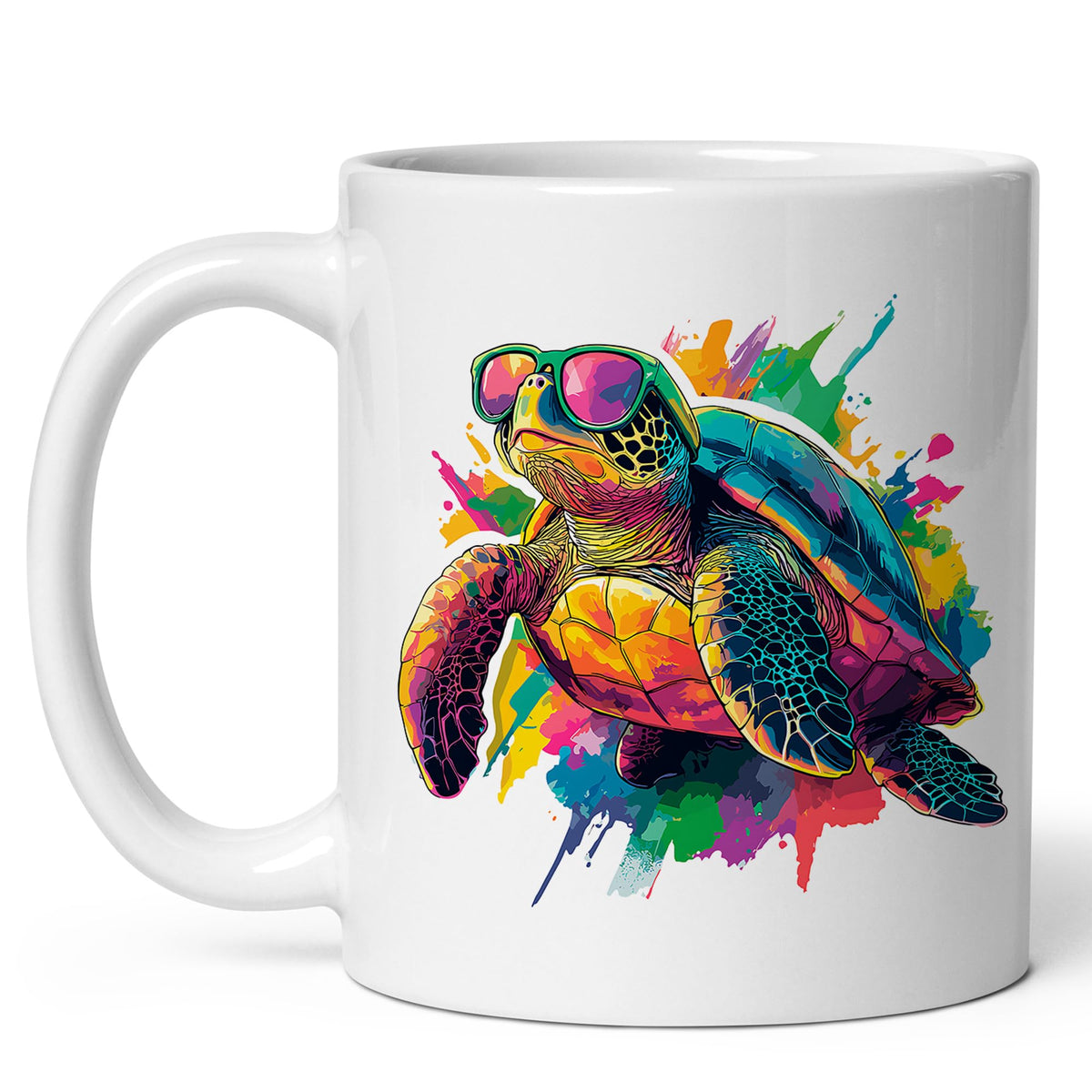 Turtle Coffee Mug 11oz — Ceramic Cute Tortoise Wildlife Gift Mug
