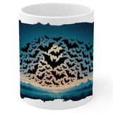 Bat Coffee Mug 11oz — White Ceramic Flying Fox Nightwing Wildlife Mug 1