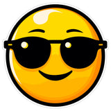 Sunglasses Emoji Sticker 4 Inch — Waterproof Vinyl Decal Cool Smiley Shades 8
