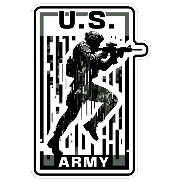 US Army Sticker 4 Inch — Waterproof Vinyl Decal Military Soldier Logo