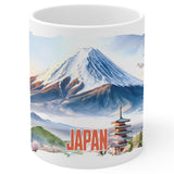 Japan Coffee Mug 11oz — White Ceramic Land of the Rising Sun Mug 1