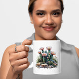 Cute Cactus Coffee Mug 11oz — White Ceramic Plant Lover Gift Mug 3