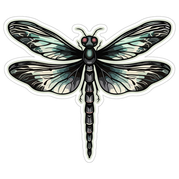 Dragonfly Sticker 4 Inch — Waterproof Vinyl Decal Odonata Pond Iridescent