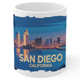 San Diego California Mug 11oz — White Ceramic America's Finest City Coffee Mug 1