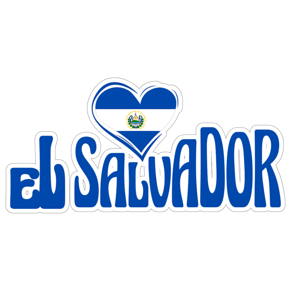 El Salvador Sticker 4 Inch — Waterproof Vinyl Decal Travel Souvenir