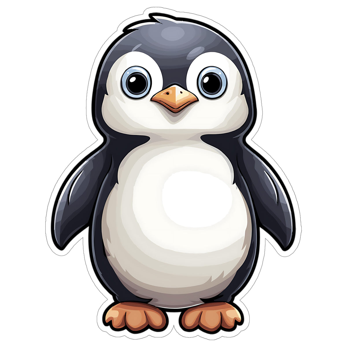 Penguin Sticker 4 Inch — Waterproof Vinyl Decal Antarctic Flightless Tuxedo Bird