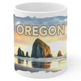 Oregon State Coffee Mug 11oz — White Ceramic Beaver State Souvenir Mug 1