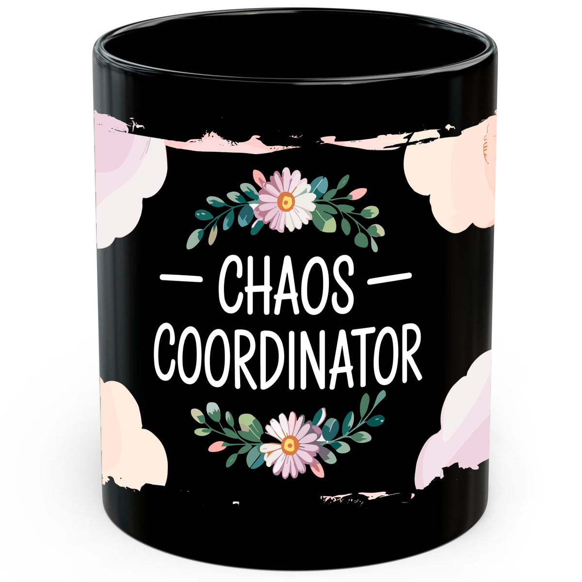 Chaos Coordinator Coffee Mug 11oz — Black Ceramic Multitasker Mug