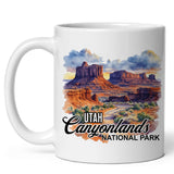 Canyonlands Utah Mug 11oz — White Ceramic Wilderness Landscape Coffee Mug 1