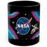 Space Astronaut Coffee Mug 11oz — Black Ceramic Rocket Mug for Space Fans 1