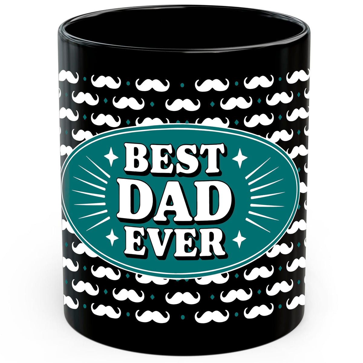 Best Dad Ever Mug 11oz — Black Ceramic Father's Day Coffee Mug