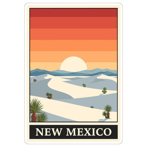 New Mexico State Sticker 4 Inch - Waterproof Vinyl Decal for Laptop Water Bottle Car Tumbler - Durable Aesthetic Long-Lasting Stickers for Adults ID44990