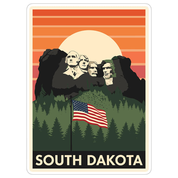 South Dakota State Sticker 4 Inch - Waterproof Vinyl Decal for Laptop Water Bottle Car Tumbler - Durable Aesthetic Long-Lasting Stickers for Adults ID44990