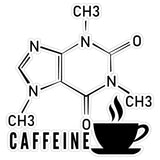 Caffeine Molecule Sticker 4 Inch — Waterproof Vinyl Decal Coffee Chemistry Science 8