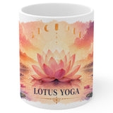 Lotus Yoga Mug 11oz — White Ceramic Coffee Mug 1