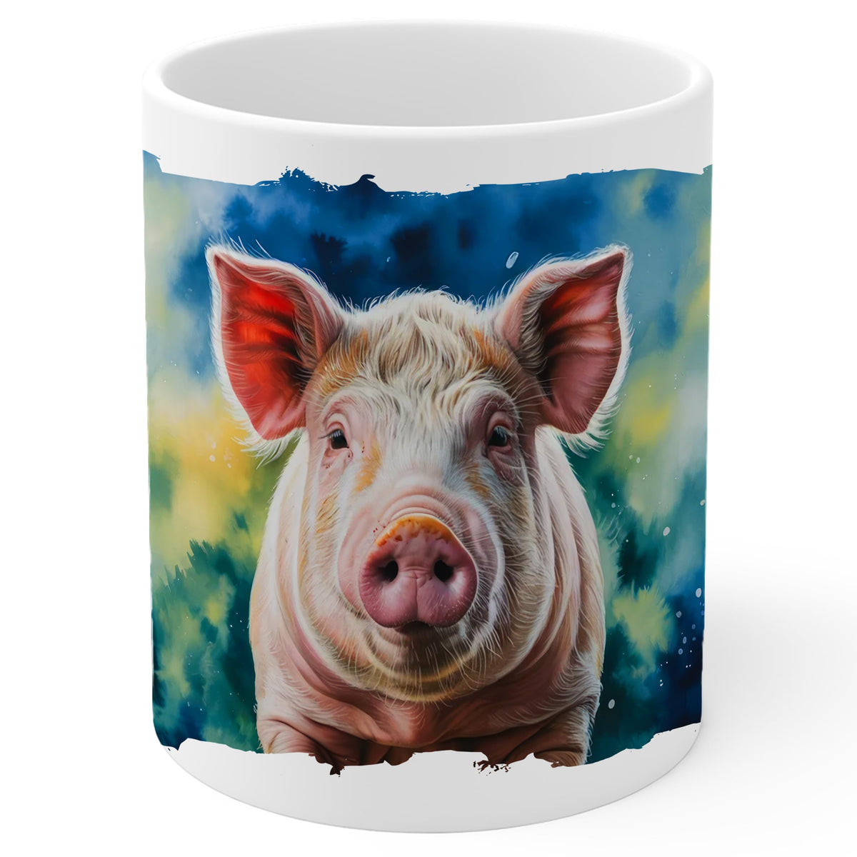 Pig Coffee Mug 11oz — Ceramic Cute Swine Farm Animal Gift Mug