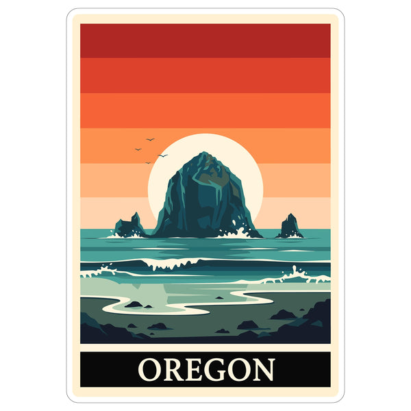 Oregon State Sticker 4 Inch - Waterproof Vinyl Decal for Laptop Water Bottle Car Tumbler - Durable Aesthetic Long-Lasting Stickers for Adults ID44990