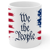 We the People Coffee Mug 11oz — White Ceramic Constitution Patriotic Mug 1