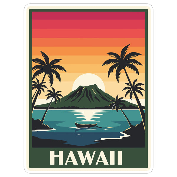 Hawaii State Sticker 4 Inch - Waterproof Vinyl Decal for Laptop Water Bottle Car Tumbler - Durable Aesthetic Long-Lasting Stickers for Adults ID44990