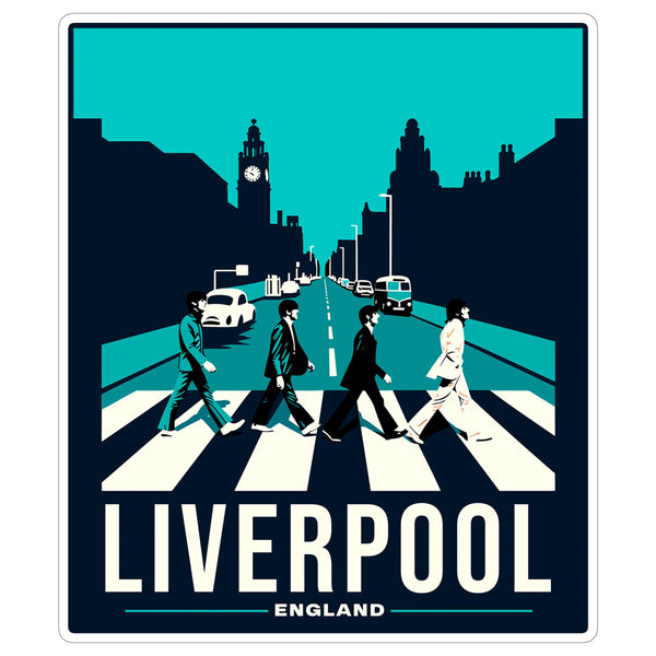 Liverpool England Sticker 4 Inch City Travel Souvenir Destination - Waterproof Vinyl Decal for Laptop Water Bottle Car Tumbler - Durable Aesthetic Long-Lasting Stickers for Adults ID44990