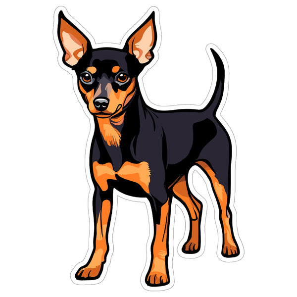 Miniature Pinscher Sticker 4 Inch — Waterproof Vinyl Decal Min Pin Mini Doberman