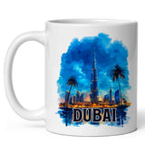 Dubai UAE United Arab Emirates Mug 11oz — White Ceramic Travel Mug 1