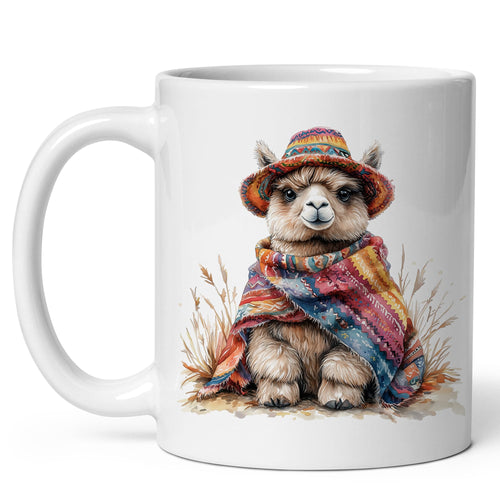 Alpaca Coffee Mug 11oz — Ceramic Cute Farm Animal Gift Mug
