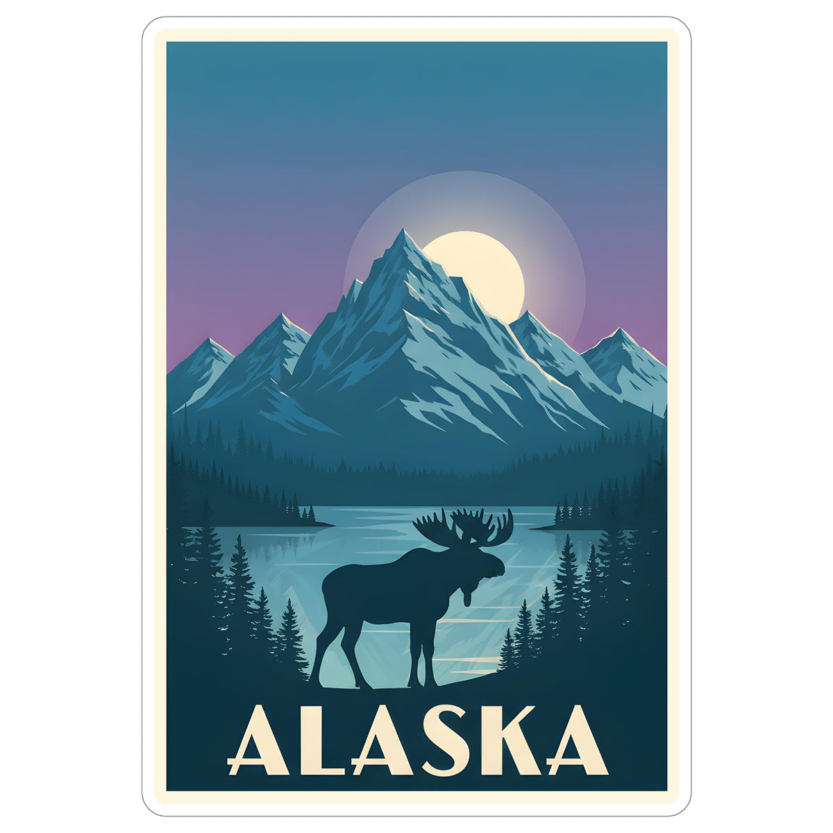 Alaska State Sticker 4 Inch — Waterproof Vinyl Decal