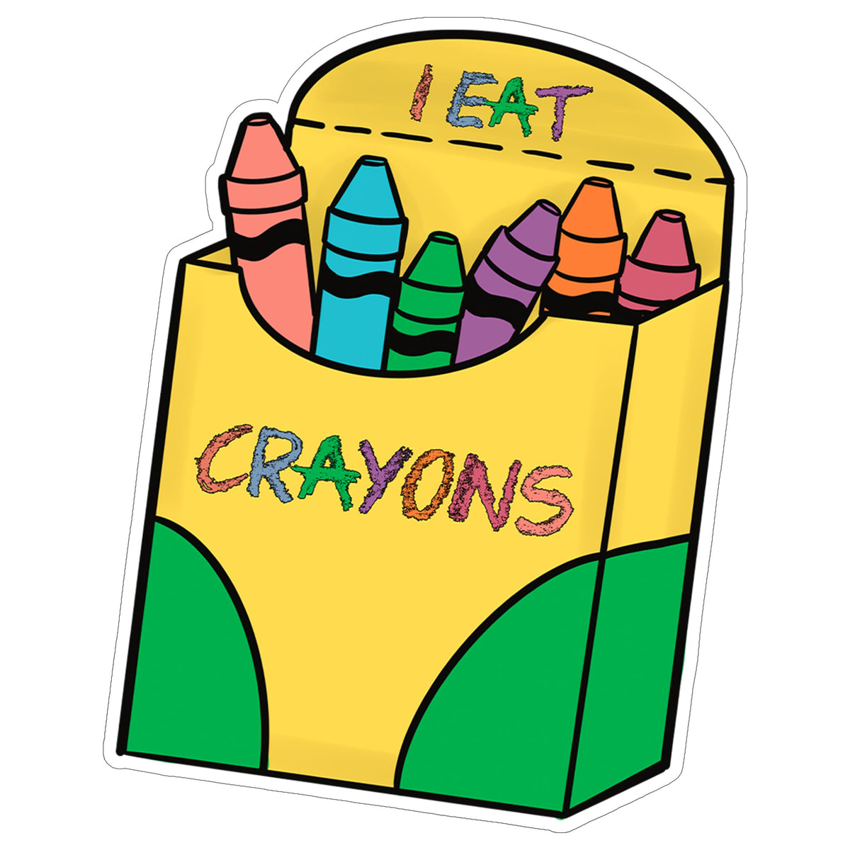 I Eat Crayons Sticker 4 Inch — Waterproof Vinyl Decal Marine Corps USMC Veteran