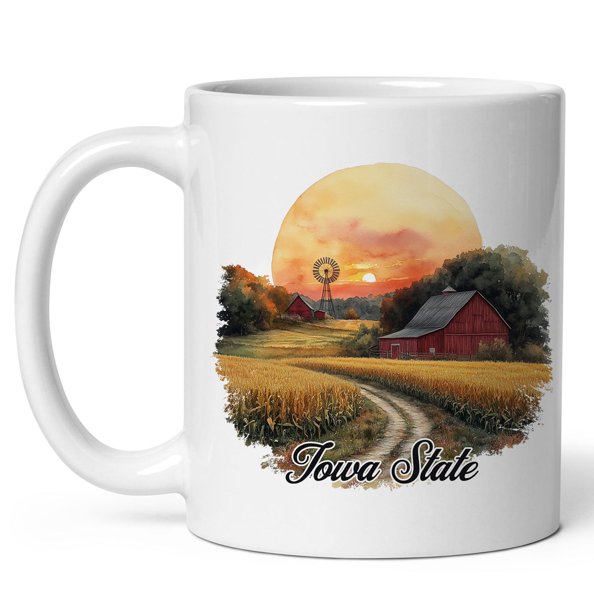 Iowa State Coffee Mug 11oz — Ceramic Iowa Souvenir Travel Gift Mug