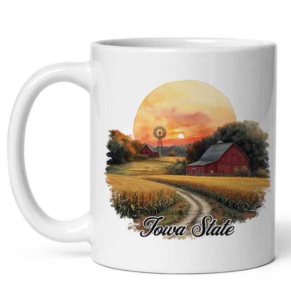 Iowa State Coffee Mug 11oz — Ceramic Iowa Souvenir Travel Gift Mug