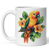 Conure Coffee Mug 11oz — Ceramic Parakeet Tropical Bird Gift Mug 1