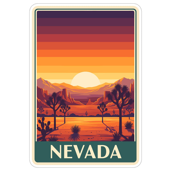 Nevada State Sticker 4 Inch - Waterproof Vinyl Decal for Laptop Water Bottle Car Tumbler - Durable Aesthetic Long-Lasting Stickers for Adults ID44990