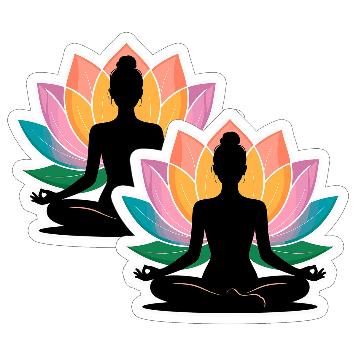 Lotus Yoga Sticker 2-Pack — 4