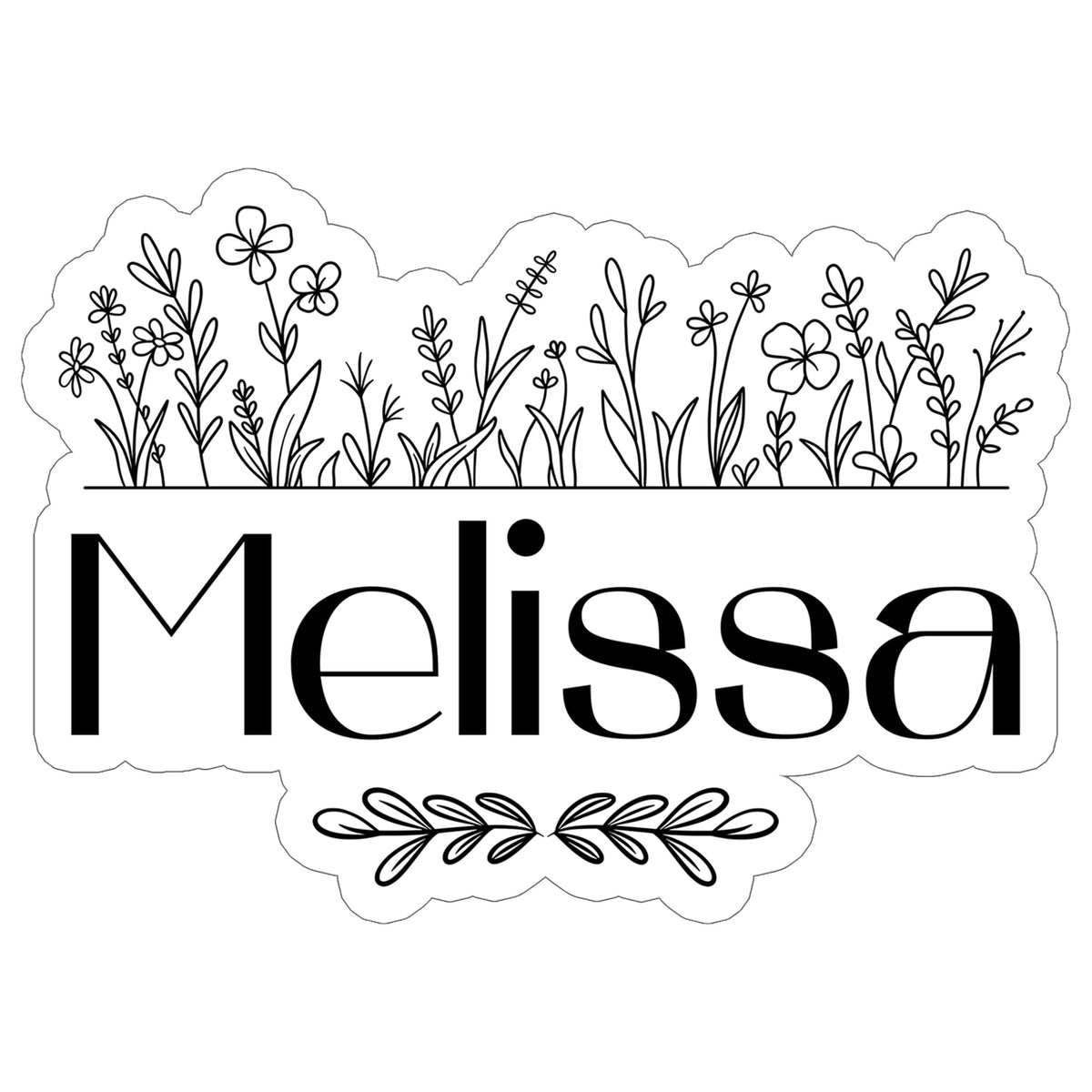 Melissa Name Sticker 4 Inch — Waterproof Vinyl Decal