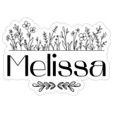 Melissa Name Sticker 4 Inch — Waterproof Vinyl Decal 1