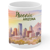 Phoenix Arizona Coffee Mug 11oz — White Ceramic Valley of the Sun Mug 1