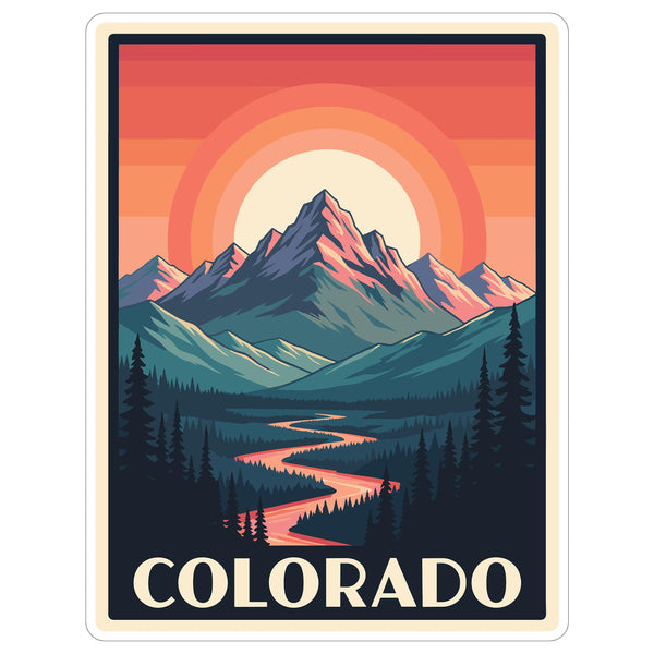 Colorado State Sticker 4 Inch - Waterproof Vinyl Decal for Laptop Water Bottle Car Tumbler - Durable Aesthetic Long-Lasting Stickers for Adults ID44990